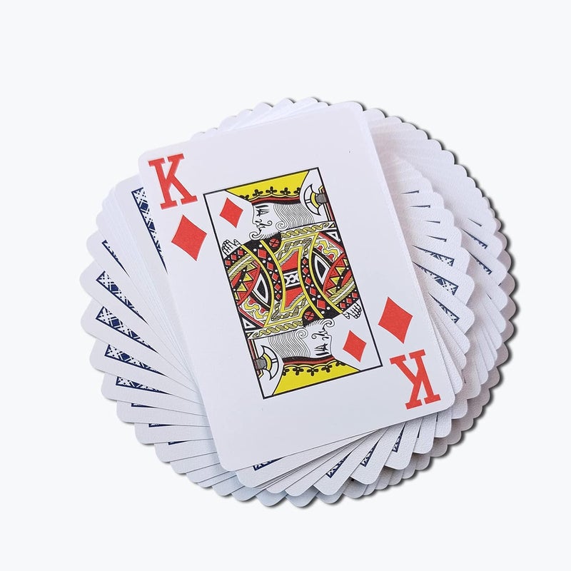 IMAGAME Plastic Playing Cards, Real Poker Size, Casino Quality, Jumbo Index, Waterproof & Washable, Perfect for Texas Hold’em Poker, 1 Blue Deck - Image 5